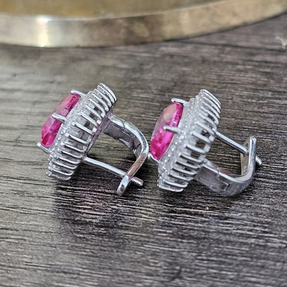 Sterling silver tourmaline earrings - Picture 3 of 5